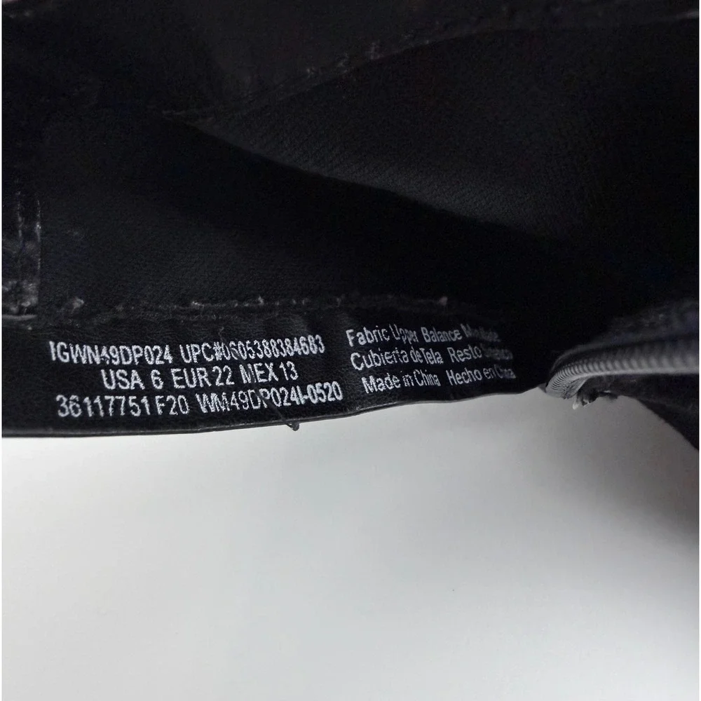 Wonder Nation Girls Black Faux Suede Slouch Bow Ankle Boots Size 6‎